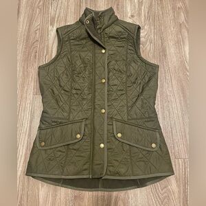 Barbour Olive Quilted Women's Vest Size 8